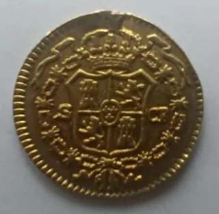 Moneda Oro 1/2 Escudo Carlos III 1783/2 Sevilla.