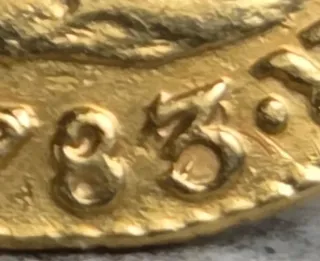 Moneda Oro 1/2 Escudo Carlos III 1783/2 Sevilla.