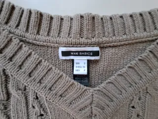 Jersey Mango trenzado cuello pico