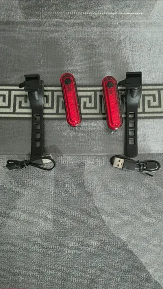 Luces LED Bici Rojas USB (2uds)