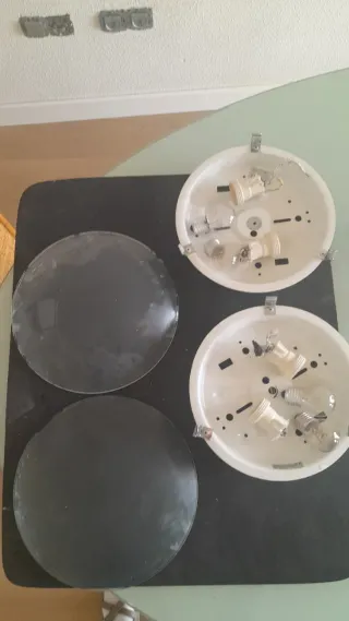 2 lámparas de techo redonda