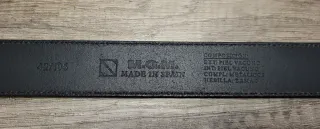 Cinturón de piel negro MGM hombre