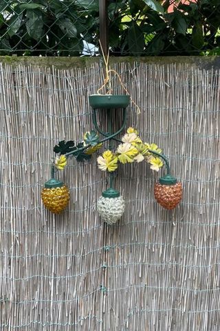 Plafoniera in ferro verniciato a 3 luci