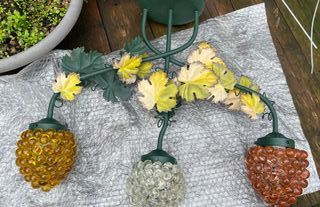 Plafoniera in ferro verniciato a 3 luci