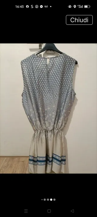 Abito corto Lamì tg. M con arricciatura