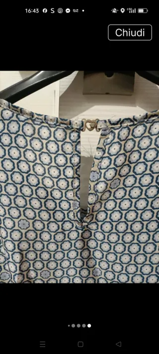 Abito corto Lamì tg. M con arricciatura