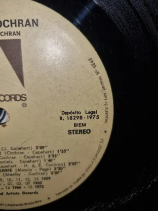 Vinilo Doble Eddie Cochran - Legendary Masters Ser