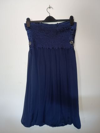 Vestido Eiro's azul noche talla 42 pedrería