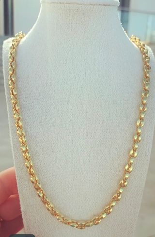 Cadena laminada en oro 18k