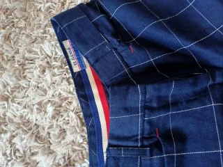 Pantalón de cuadros azul marino Ganso