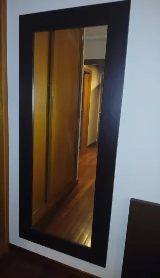 Cabecero, estructura cama y mesillas madera