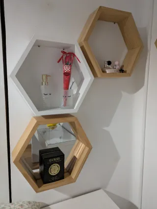 Estantería Panal de Abeja Madera