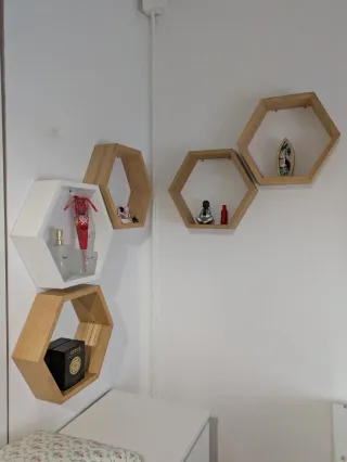 Estantería Panal de Abeja Madera