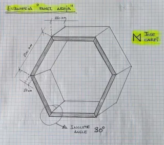Estantería Panal de Abeja Madera