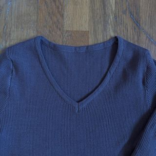 Vestido midi marrón con abertura