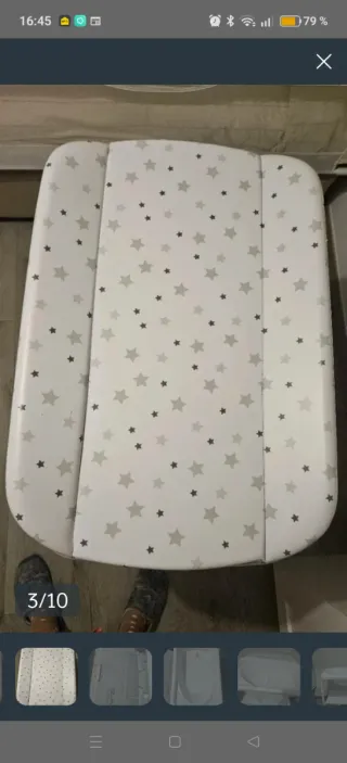 Bañera y cambiador bebé estrellas