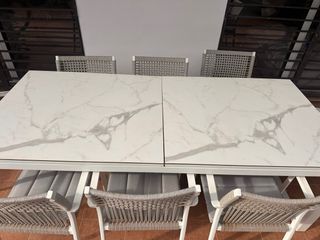 Mesa extensible hast 340cm exterior con 10 sillas