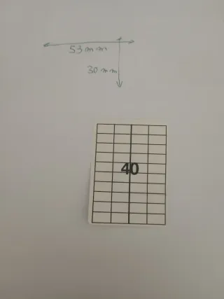 Etiquetas adhesivas 53x30 mm