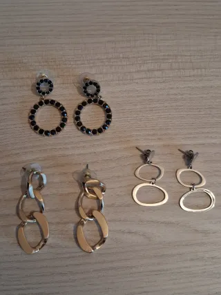 Pendientes mujer dorados y plateados