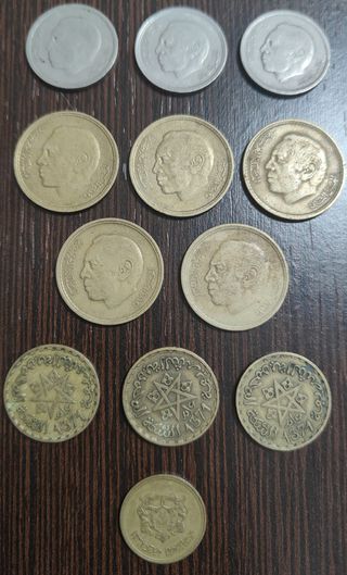 Lote de 36 monedas antiguas Marruecos