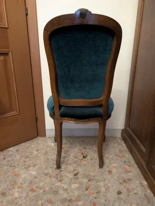 Coppia sedie velluto blu