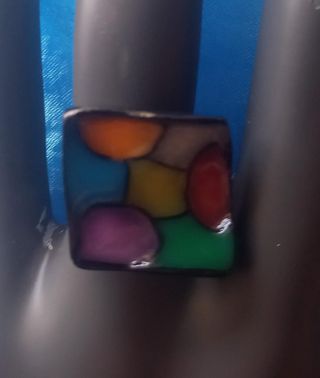 Lote 4 Anillos Artesanales - Vidrio, ajustables