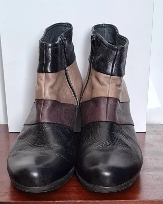 Botines 40 Hispanitas piel tricolor