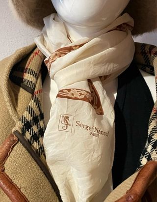 Pañuelo Serge Nacel Beige y Marrón