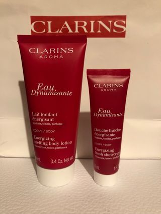 Clarins eau dynamisante lait corps e gel douche