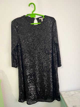 Vestido lentejuelas H&M Talla M