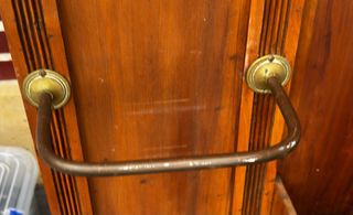 Mueble recibidor madera con espejo