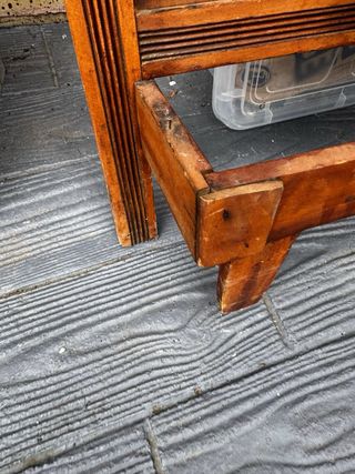 Mueble recibidor madera con espejo