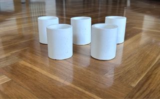 Set di 5 vasi in gesso e cemento