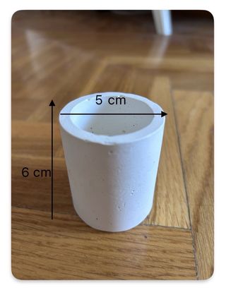 Set di 5 vasi in gesso e cemento