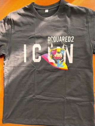 T-shirt Dsquared2 Icon Cotone Nera Multicolor
