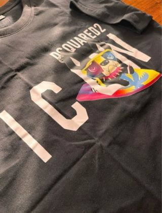 T-shirt Dsquared2 Icon Cotone Nera Multicolor
