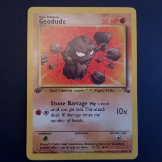 Carta Pokémon Geodude 1a edición