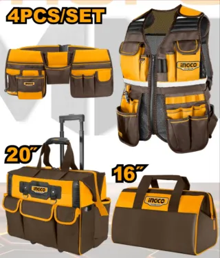 Kit 4 Piezas Porta Herramientas Ingco