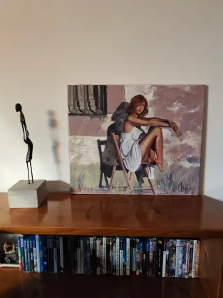 Óleo original figura femenina 50x60