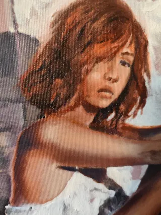 Óleo original figura femenina 50x60