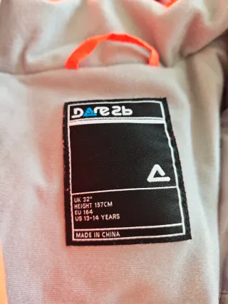 Chaqueta Esquí Nieve DARE 2b Naranja Neón 12 años