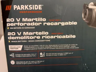 Martillo Perforador Parkside 20V Profesional