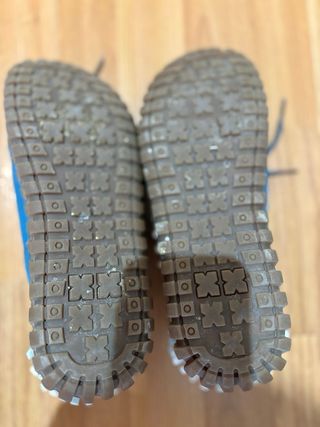 Botas mujer casuales azules con cordones