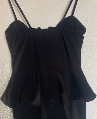 Vestido Peplum Bershka Negro