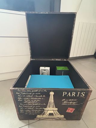 Puff Baúl Almacenaje Vintage París - Estilo Enveje
