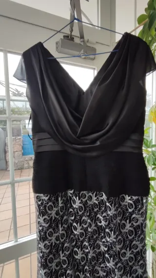 Vestido fiesta negro talla 46