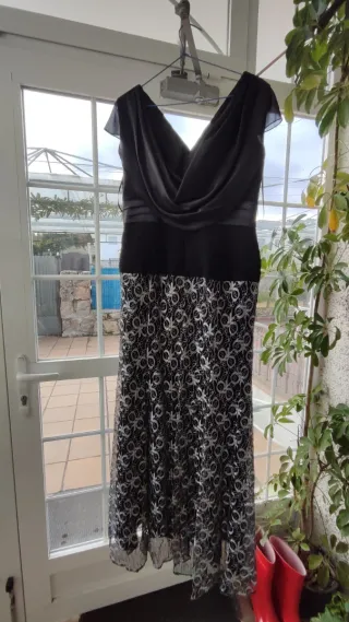 Vestido fiesta negro talla 46