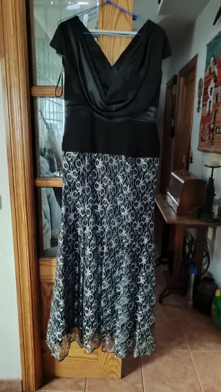 Vestido fiesta negro talla 46