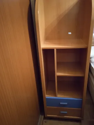 Armario auxiliar cerezo 2 cajones (51,5x40x154,5)