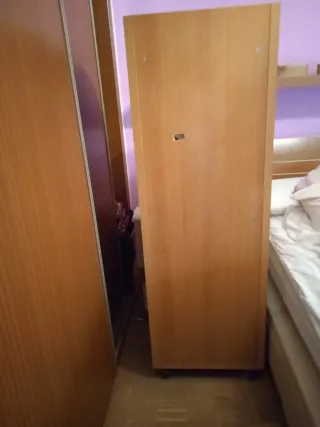 Armario auxiliar cerezo 2 cajones (51,5x40x154,5)